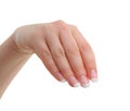 Female manicured hand