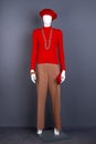 Female mannequin in fashion outfit. Royalty Free Stock Photo