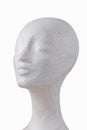Female mannequin head cork isolated on white background Royalty Free Stock Photo