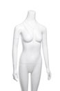 Front view of white female mannequin isolated on white background Royalty Free Stock Photo