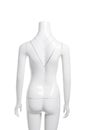 Back view of white female mannequin isolated on white background Royalty Free Stock Photo