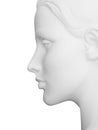 Female Mannequin Profile with clipping path