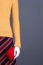 Female mannequin with red purse. Royalty Free Stock Photo