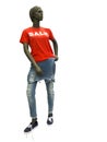 Female mannequin with sale t-shirt. Royalty Free Stock Photo