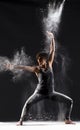 Female Martial Artist with Powder Royalty Free Stock Photo