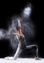 Female Martial Artist with Powder Royalty Free Stock Photo