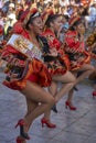 Caporales dancers at the Arica Carnival Royalty Free Stock Photo