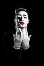 Female mime artist Royalty Free Stock Photo