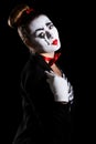 Female mime artist Royalty Free Stock Photo