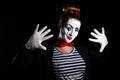 Female mime artist Royalty Free Stock Photo