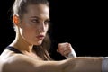 Female MMA Fighter Royalty Free Stock Photo