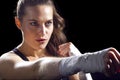 Female MMA Fighter Royalty Free Stock Photo