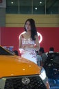Female Model on Automotive Show