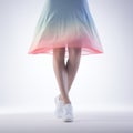 Female Model In Vibrant Skirt: Award-winning Studio Photography