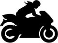 Female motorcyclist