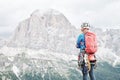 Climber near Tofana di Rozes