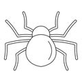Female mouse spider icon, outline style