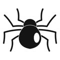 Female mouse spider icon, simple style