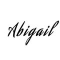 The female name is Abigail. Background with the inscription - Abigail. A postcard for Abigail. Congratulations for