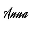 The female name is Anna. Background with the inscription - Anna. A postcard for Anna. Congratulations for Anna.