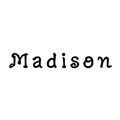 The female name is Madison. Background with the inscription - Madison. A postcard for Madison. Congratulations for