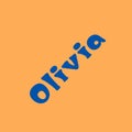 The female name is Olivia. Background with the female name Olivia. Seamless pattern. A postcard for Olivia