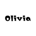 The female name is Olivia. Background with the female name Olivia. Seamless pattern. A postcard for Olivia. Congratulations for Ol