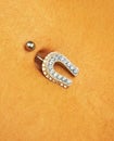 Female navel with piercing Royalty Free Stock Photo