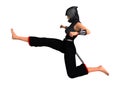 Female Ninja on White Royalty Free Stock Photo