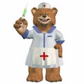 Female Nurse Bear with a Syringe