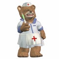 Female Nurse Bear with a Syringe