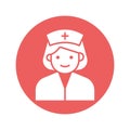 Female nurse Isolated Vector icon which can easily modify or edit