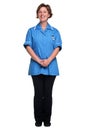 Female nurse isolated on white Royalty Free Stock Photo