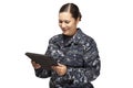 Female officer performing oath