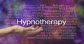 Offering you a Hypnotherapy service word cloud Royalty Free Stock Photo