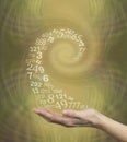 Sending out a Numerology spiral concept Royalty Free Stock Photo