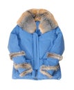 Female padded coat with fur