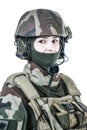 French paratrooper face portrait Royalty Free Stock Photo