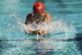 Female Participant Swimming Royalty Free Stock Photo