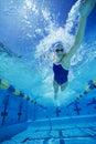 Female Participant Swimming Underwater Royalty Free Stock Photo