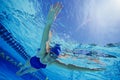 Female Participant Swimming Underwater Royalty Free Stock Photo