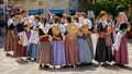 Female participants at the Moors and Christians Festival - Moros y Cristianos Fiesta, Soller, Mallorca