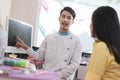 Female patient with dental checkup