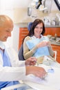 Female patient at dentist surgery