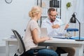 female patient having appointment with chiropractic Royalty Free Stock Photo