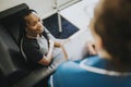 Female patient speaking to a nurse Royalty Free Stock Photo