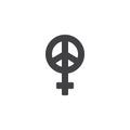 Female peace vector icon