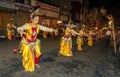 Female performers parade along a street at Kandy in Sri Lanka during the Esala Perahera