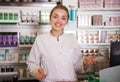 Female pharmacists working in farmacy Royalty Free Stock Photo