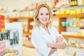 Female pharmacutical chemist portrait Royalty Free Stock Photo